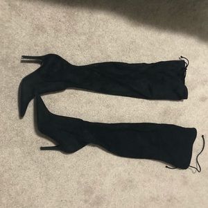 Knee high Aldo Black suede boots